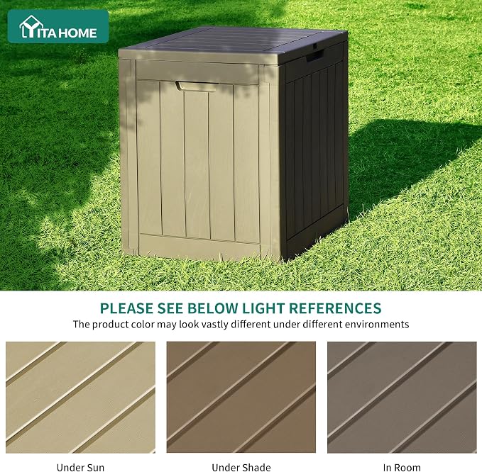 YITAHOME 30 Gallon Deck Box Outdoor Storage Box, Waterproof Resin Package - Image 7