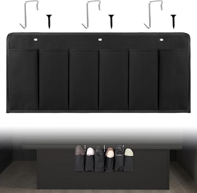 RV Shoe Pockets 6 Large Pockets Heavy Hanging Bedside Storage Organizer by RVZONE