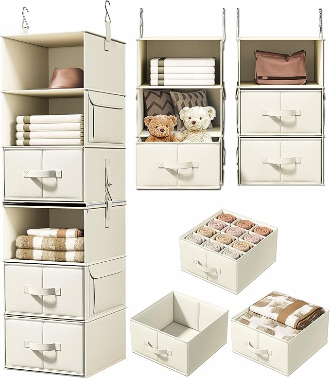 Vailando 6-Shelf Hanging Closet Organizer by Vailando