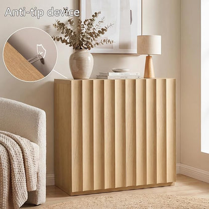 VividVibe Wide Fluted Sideboard Buffet Cabinet - Image 5