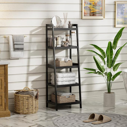 Bookshelf, 5 Tier Ladder Bookcase - Image 5