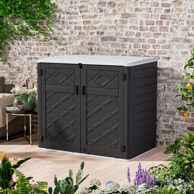 Resin Outdoor Storage Shed, 38 cu.ft Outdoor Storage Box Waterproof - Image 2