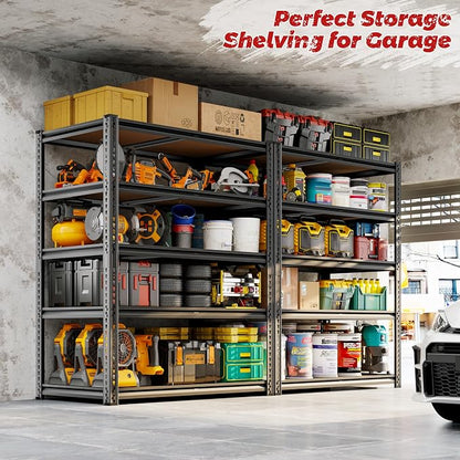72" H Storage Shelves with Reinforced, 2000LBS Garage Shelving, Adjustable - Image 5
