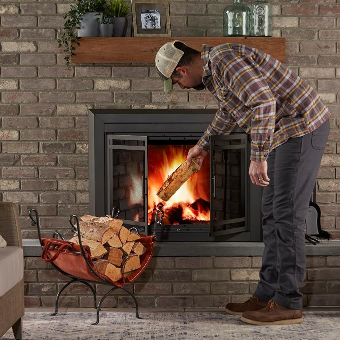 UniFlame Olde World Iron Firewood Log Holder - Image 4