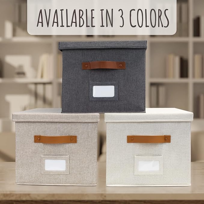 Decorative File Organizer Box Set of 2 - Image 7