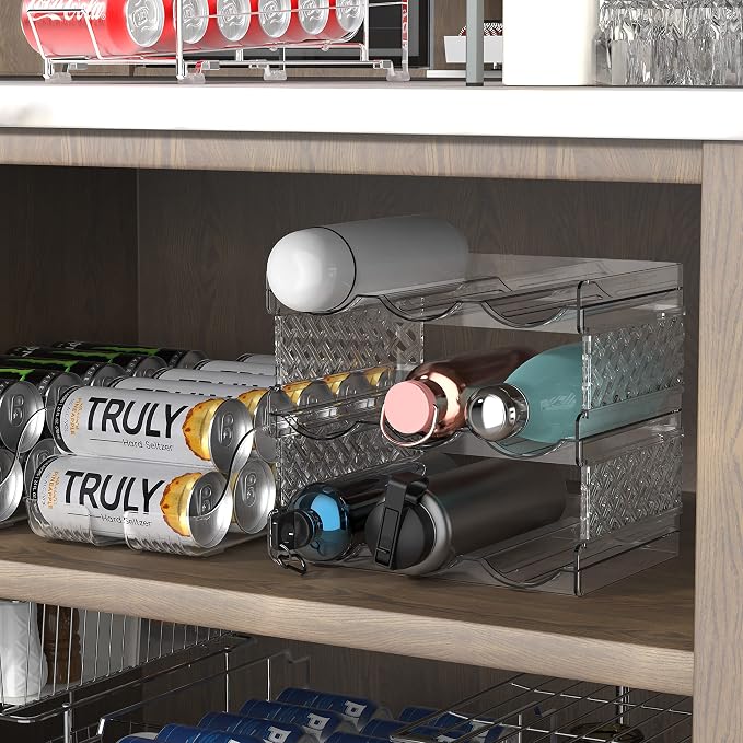 Simple Houseware 3-Tier Stackable Water Bottle Storage Organizer, and - Image 7