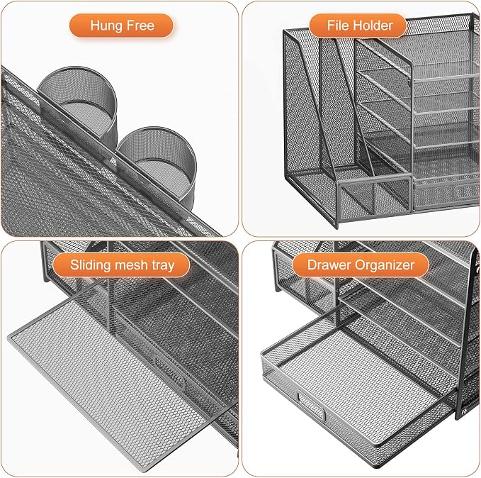 Marbrasse 5-Tier Paper Letter Tray Organizer - Image 4