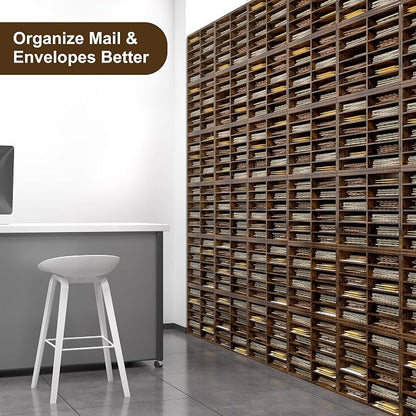 Literature Organizer 12 Slots Wooden Mailboxes - Image 9