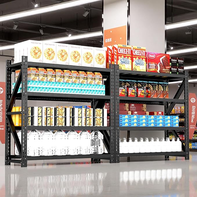 Heavy Duty Garage Storage Shelves 5000LBS Capacity, 4-Tier Large Industrial - Image 9