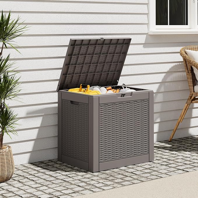 Outdoor Deck Storage Box, Resin Deck Boxes Indoor and outdoor, Waterproof - Image 5