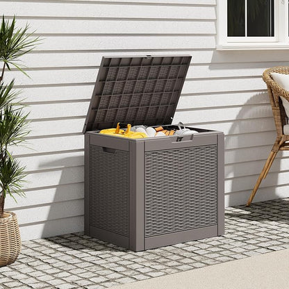 Outdoor Deck Storage Box, Resin Deck Boxes Indoor and outdoor, Waterproof - Image 5