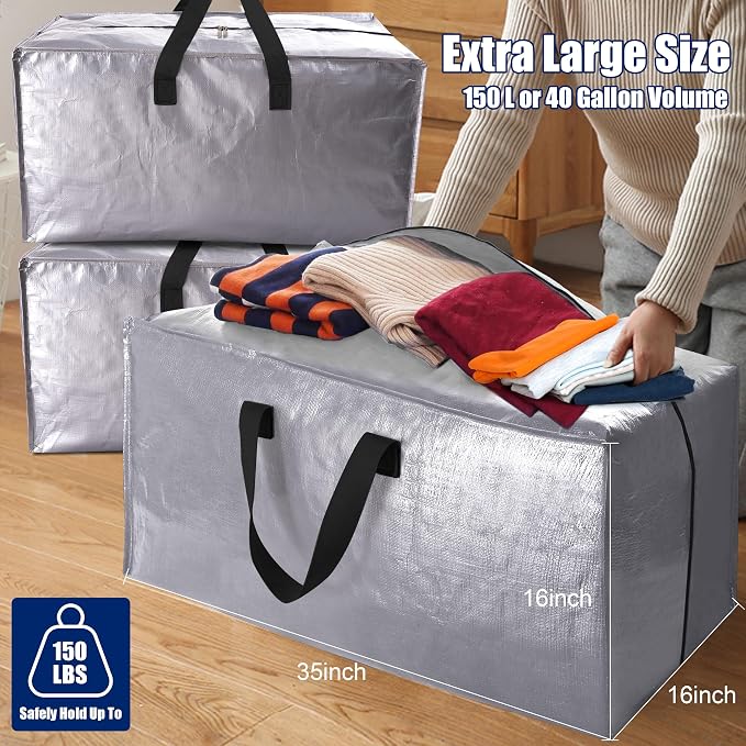 Cosy Family 8 Pack Heavy Duty Extra Large Moving Bags - Image 6