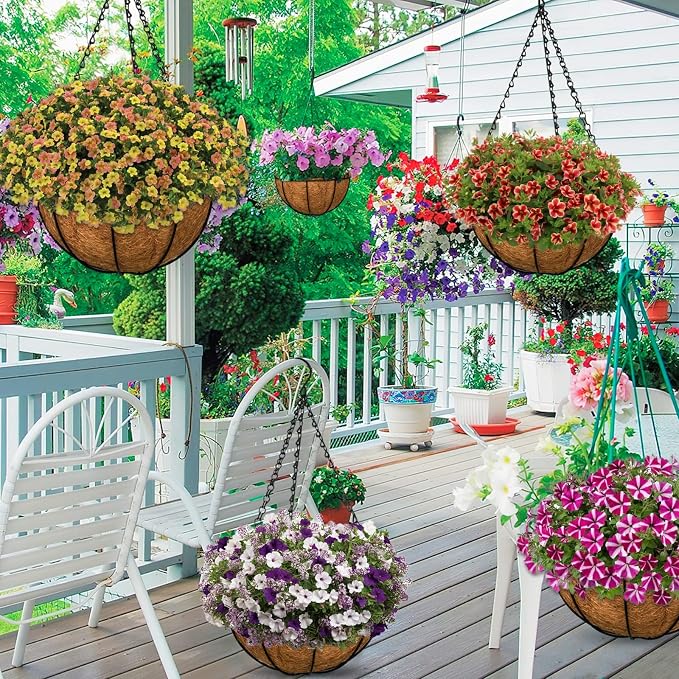3 Pack 12 Inch Coconut Liners for Planters, Round Hanging Basket Liners 100% - Image 9