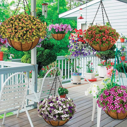 3 Pack 12 Inch Coconut Liners for Planters, Round Hanging Basket Liners 100% - Image 9