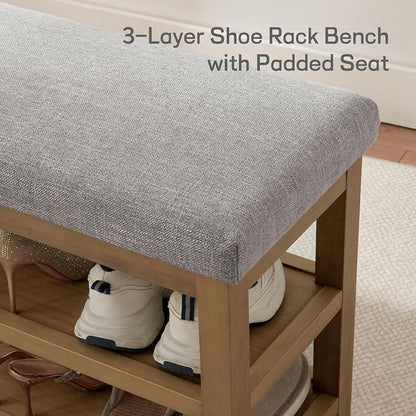 Zihanhome 2 Tier Shoe Rack Bench - Image 7