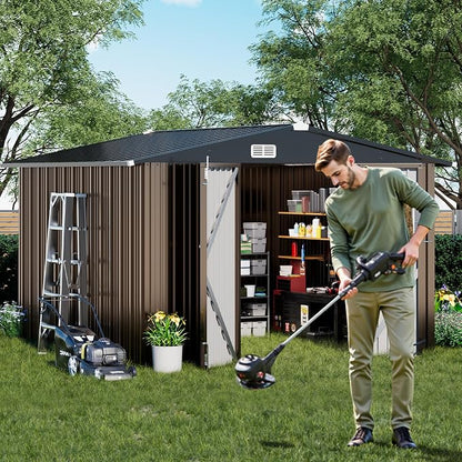 COMHOMA Shed Outdoor Storage Shed Metal, Lockable Doors Tool Sheds - Image 8