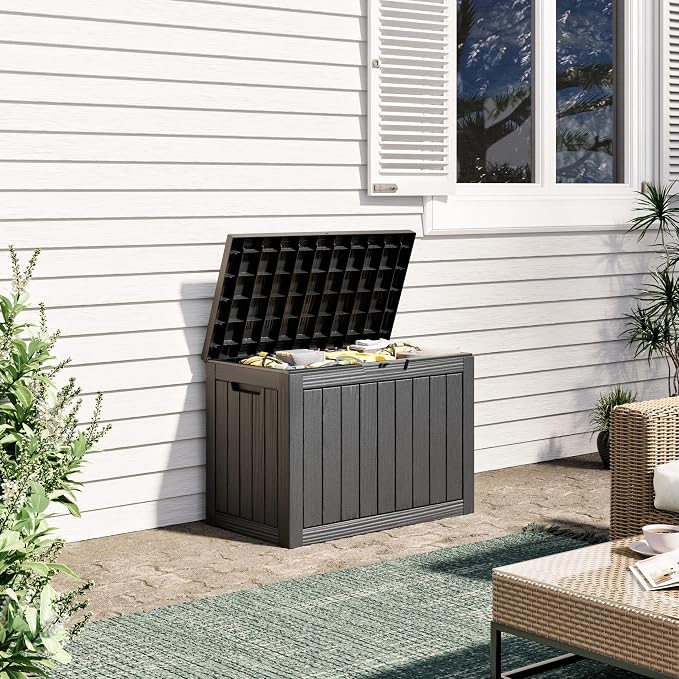 45 Gallon Outdoor Storage Deck Box Waterproof, Garden Tool, Backyard Cushion - Image 7