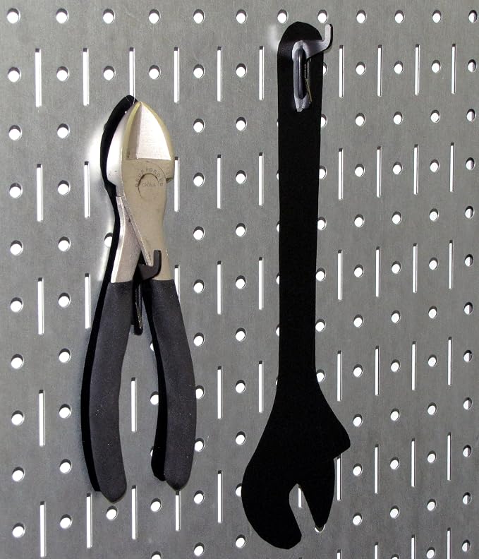 Wall Control Pegboard 32in x 16in Galvanized Metal Pegboard Tool Board Panel - Image 6