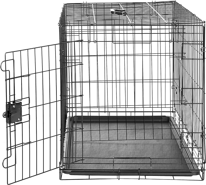Amazon Basics Durable, Collapsible, Portable Metal Wire Dog Crate - Image 3
