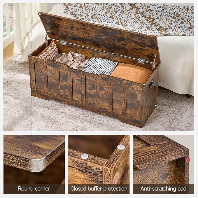 VANKILEY 47.2"Storage chest extra large, storage trunk - Image 6
