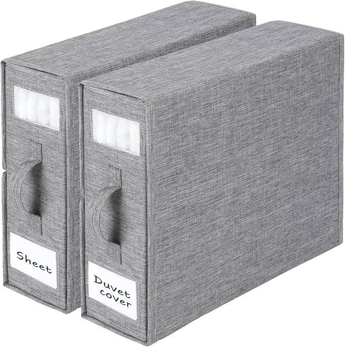 Bed Sheet Organizer 2 Pack – Foldable Linen Closet Storage by Unknown