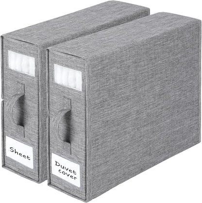 Bed Sheet Organizer 2 Pack – Foldable Linen Closet Storage by Unknown