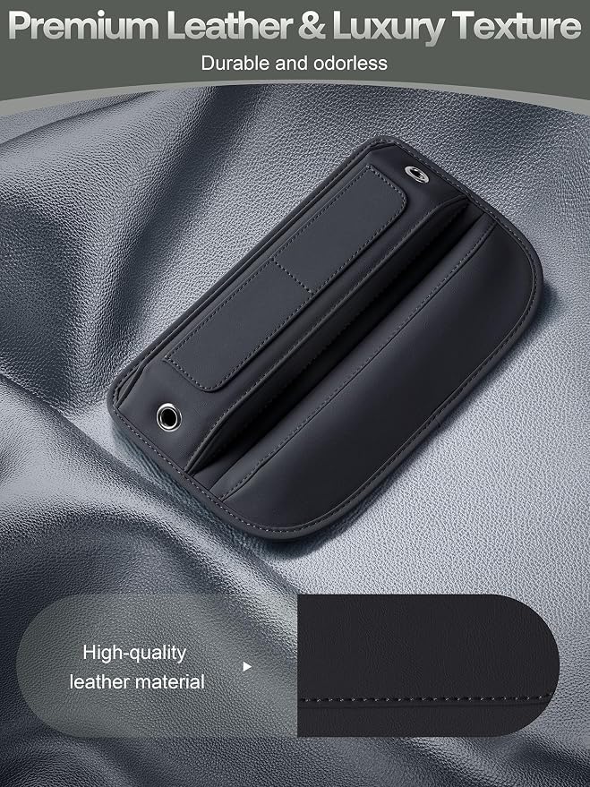 Universal Fit Premium Leather Car Seat Gap Filler Organizer, Center Console - Image 4