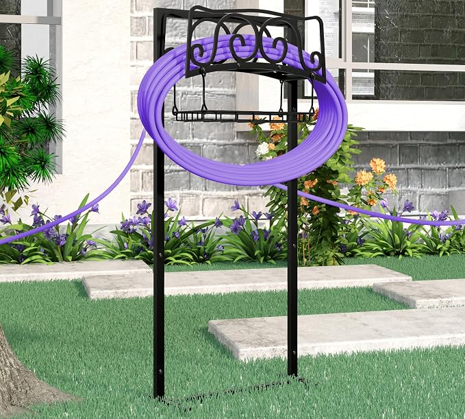 Kingson Water Hose Holder Freestanding, Garden Hose Holder Holds 150-Feet Hose - Image 8