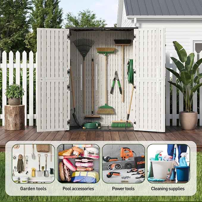 65 Cu.Ft Resin Outdoor Storage Shed - Image 4