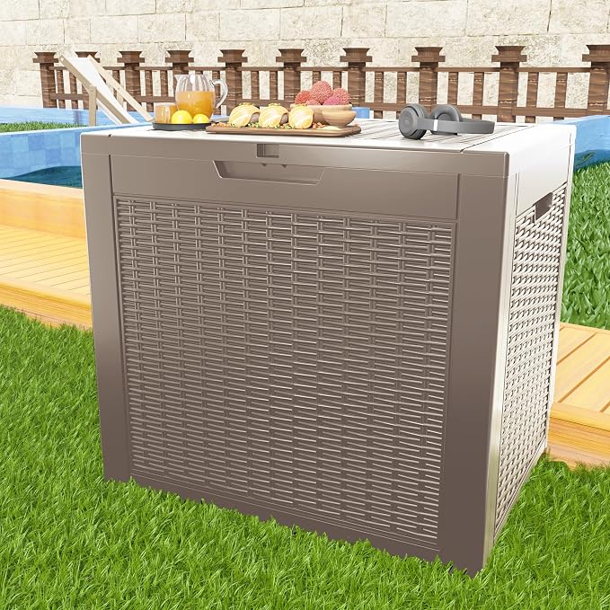 37 Gallon Outdoor Deck Box, Storage Lockable Waterproof Patio Furniture - Image 4