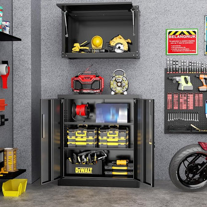 Greenvelly Metal Storage Cabinet, Lockable Storage Cabinets - Image 2