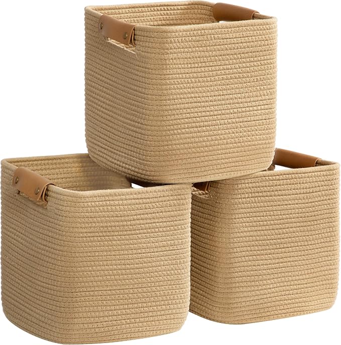 danpinera 3 Pack 11 Inch Woven Baskets by danpinera