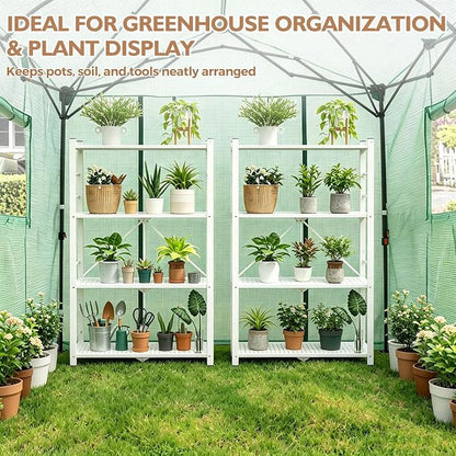 EAGLE PEAK 4-Tier Foldable Greenhouse Shelf, Heavy Duty Metal Storage Rack - Image 2