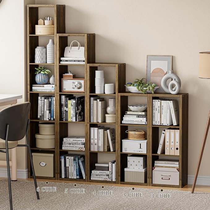 VDNEND Cube Storage Organizer Bookcase, Decorative 11 inch Open Back Cubical - Image 3