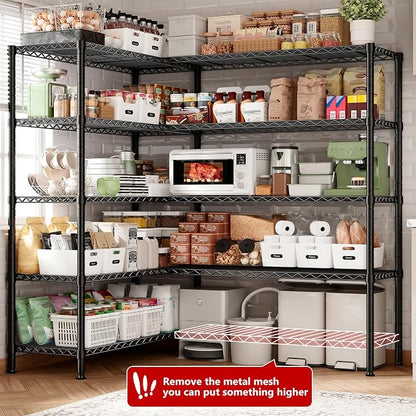 REIBII 70" W Storage Shelves Heavy Duty Load 1600LBS, Metal Shelving 5-Tier - Image 9