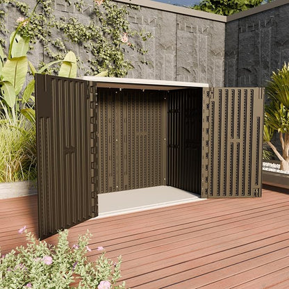 HOMSPARK Outdoor Storage Shed Weather Resistance, Patio Storage Cabinet - Image 2