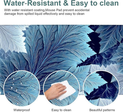 Leaves Gaming Mouse Pad 35.4"x15.7"Desk Mat Anti-Slip Rubber Base & Durable - Image 4