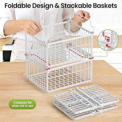 MSERCUOR Freezer Organizer Bins, 6 Pack Big Stackable Deep Chest Freezer - Image 4