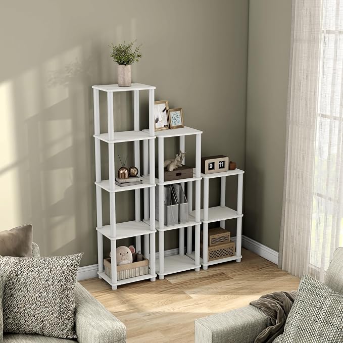 Homes: Inside + Out Apexa Modern 5-Tier Narrow Shelving Units, Collectibles - Image 4
