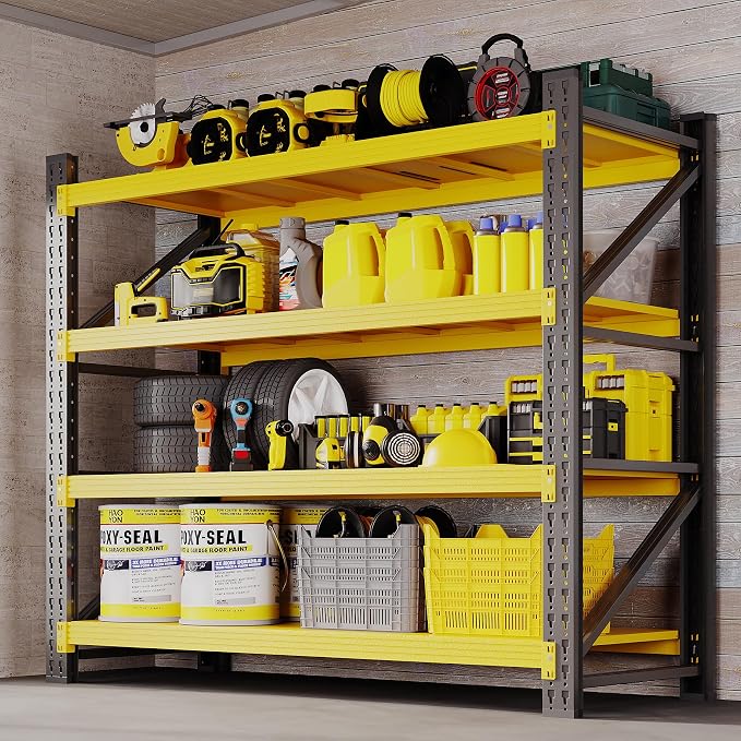 BYBYNSOE 48" W Storage Shelves 3000lbs Garage Metal Shelving Heavy Duty Garage by BYNSOE