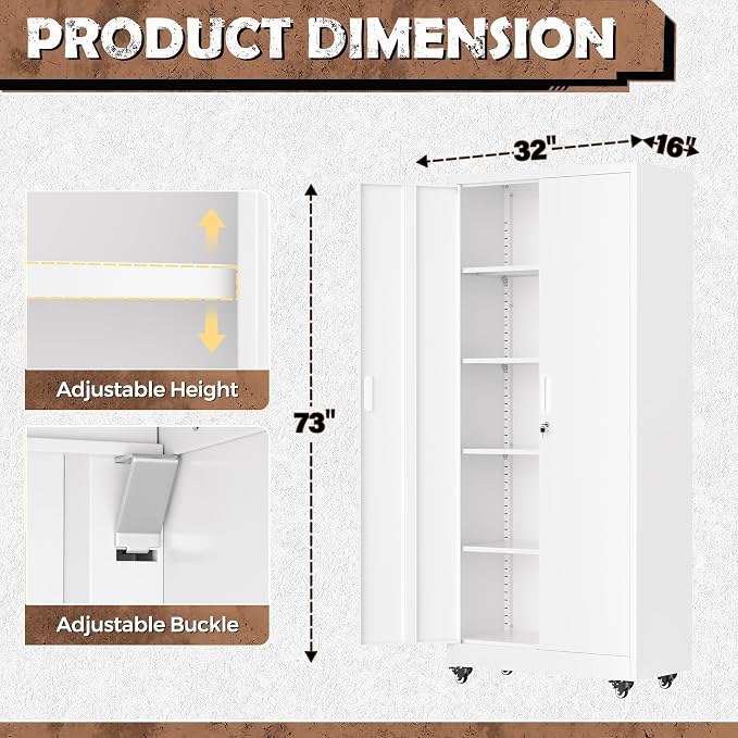 INTERGREAT Metal Garage Storage Cabinet - Image 6