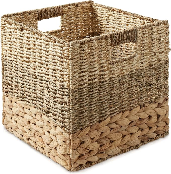 Casafield 13" x 13" Mixed Weave Storage Baskets, Natural - Image 3