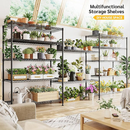 REIBII 75''H Storage Shelves Metal Shelving Unit, 6 Tier Wire Shelving - Image 7
