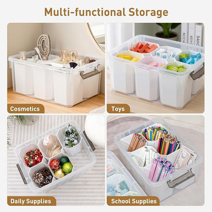 Citylife 17 QT Plastic Storage Bins Clear Storage Box - Image 8