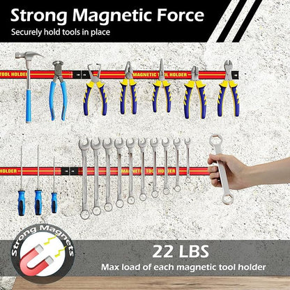 18" Magnetic Tool Holder Strip, 6 Pack Magnet Bar - Image 3