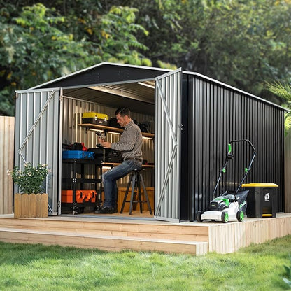 Polar Aurora 8 x 12 FT Outdoor Storage Shed, Metal Garden Shed - Image 7