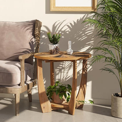 COZAYH Rustic Farmhouse End Table - Image 5
