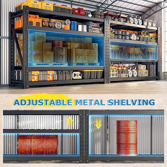 Bepatio 11000LBS Garage Shelving Heavy Duty, Industrial Shelving - Image 4