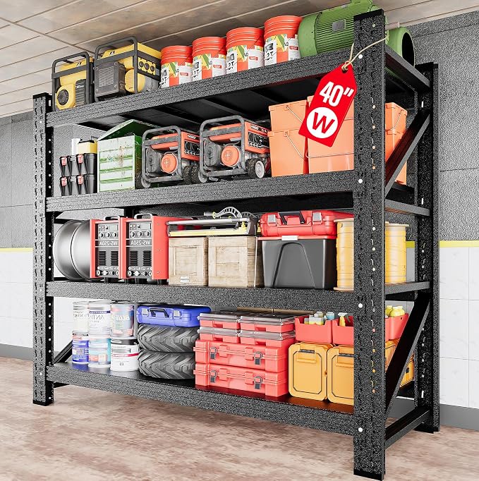 2000LBS Heavy Duty Garage Shelving Units, Metal Garage Shelves, Large Storage by SISESOL