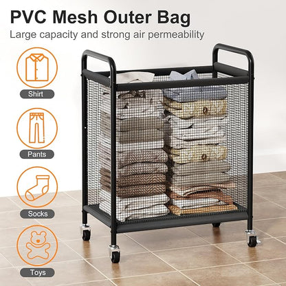 WOWLIVE Rolling Laundry Hamper - Image 4